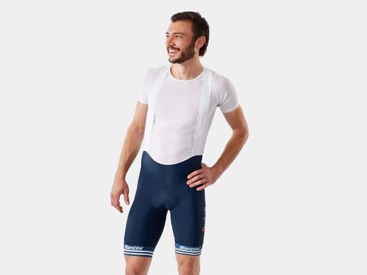 Culote con tirantes santini trek-segafredo team xl azul oscuro