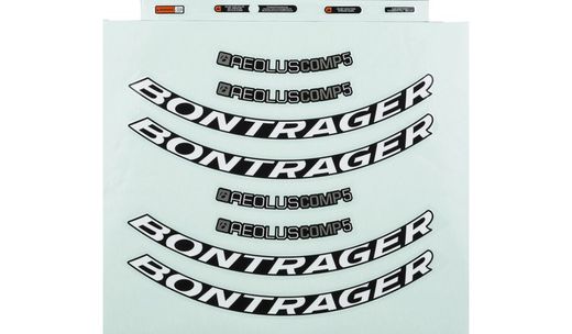 Decalque bontrager aeolus comp antracite / branco dianteiro / traseiro