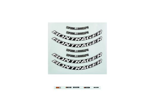 Decal bontrager aeolus comp disc anthracite / white front / rear