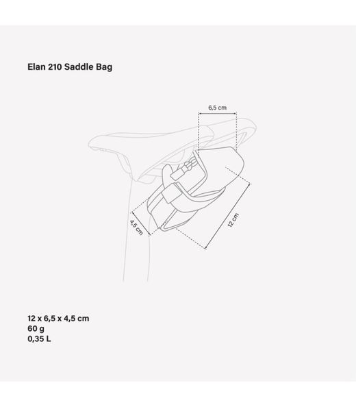 Sacoche de selle elan 210 small noir