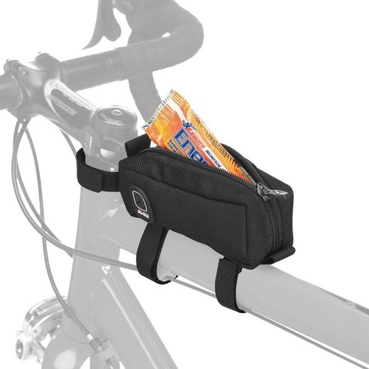 Fuel strap on top tube frame bag