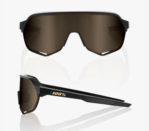 Ulleres 100% S2 Matte black Soft gold mirror lens