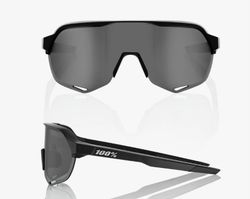 Lunettes 100% S2 Soft Tack noires à verres fumés