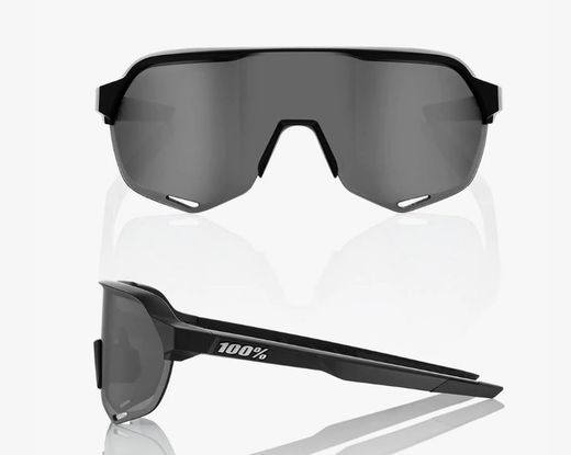 Lunettes 100% S2 Soft Tack noires à verres fumés