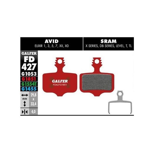 Galfer bike advanced brake pad avid elixir - sram xx