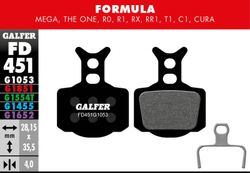 GALFER BIKE ADVANCED BRAKE PAD FORMULA R - MEGA - THE ONE