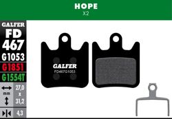GALFER BIKE ADVANCED FREIO PAD HOPE X2