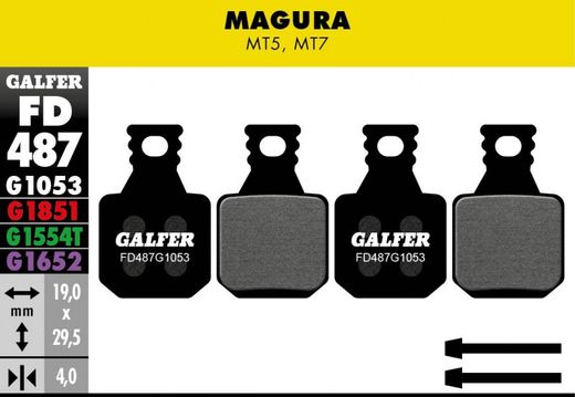 Galfer bike advanced plaquettes de frein magura mt5 - mt7
