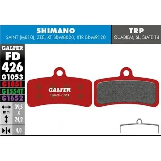 Plaquettes de frein SHIMANO SAINT - ADVANCED, semi-métallique, 1 paire