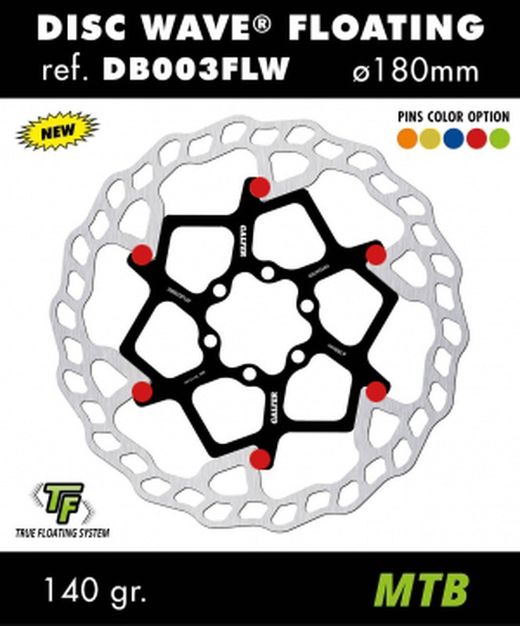 Galfer bike mtb disc wave floating ø180mm xarxa pins