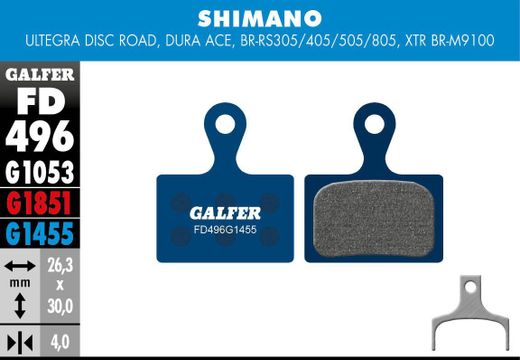 Pastiglie freno SHIMANO ULTEGRA - ROAD, Semi-metallica, 1 set