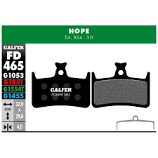 Plaquettes de frein HOPE E4, RX4 - STANDARD, Semi-métallique, 1 paire