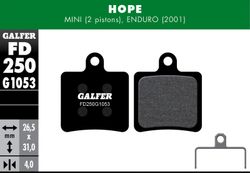 Plaquettes de frein HOPE MINI - STANDARD, Semi-métallique, 1 paire