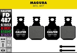 Galfer bike plaquette de frein standard magura mt5 - mt7