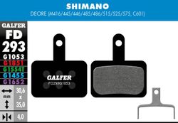 Galfer bike standard brake pad shimano deore