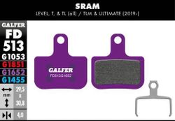 Brake pads SRAM RED AXS - E-BIKE, Semi-metallic, 1 set