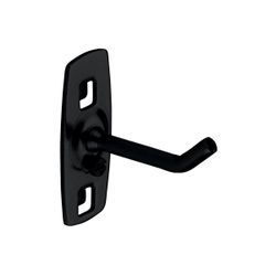 Crochet à visser à tige inclinée, noir (50 mm)