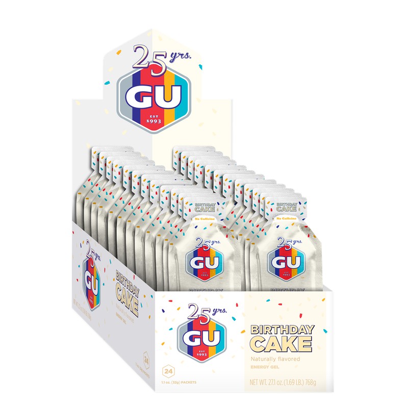 GU Energy Original Sports Nutrition Gel energético, 8 unidades, pastel de  cumpleaños