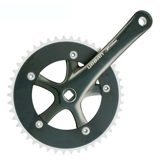 Jgo. Bielas urban fixed 1/2-1/8 x46 dientes x 165 mm negro