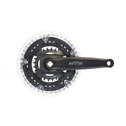 Juego de bielas MTB ACERO - 42x34x24T, 170 mm, negro