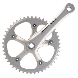 Juego de bielas SOLID - 46T, 165 mm, plateado