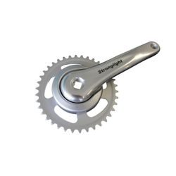 Juego de bielas y plato stronglight f8 earth monoplato 170 mm 38 dientes plata