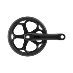 Crankset SOLID CHAINRING GUARD FAT BIKE - 46T, 165 mm, aluminium, black