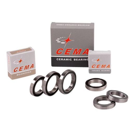 Juego de rodamientos cer�micos de repuesto para eje de pedalier CEMA 24 mm - Negro