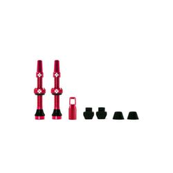 Juego de valvulas muc-off aluminio tubeless 44 mm rojo