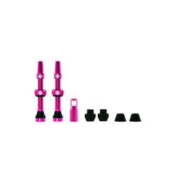 Juego de valvulas muc-off aluminio tubeless 44 mm rosa