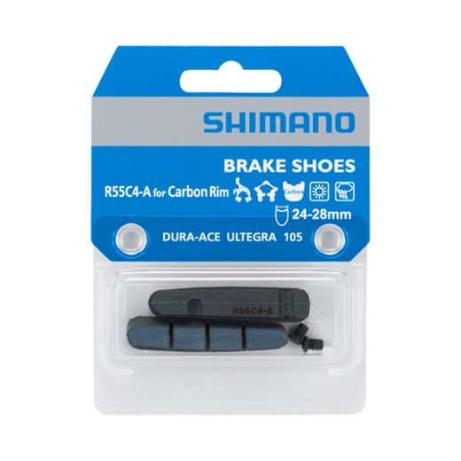 R55C4-A Cartridge Type Brake Pad Set (1mm Thinner) and Fixing Screws for Carbon Rim (Pair)