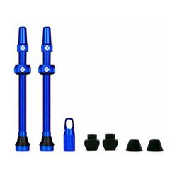 Conjunto de válvula muc-off tubeless 80mm aluminium azul
