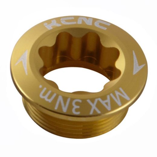 Kcnc tornillo / tapon para biela izq shimano  oro