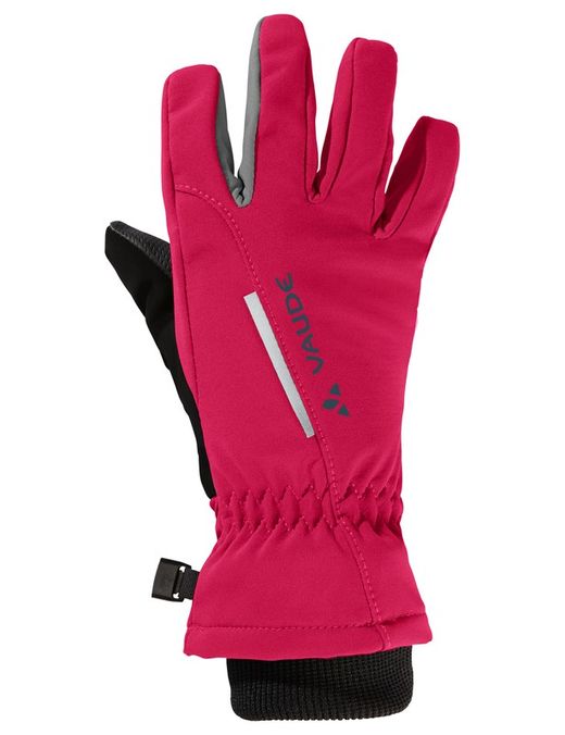 Kids Softshell Gloves, cranberry, 3