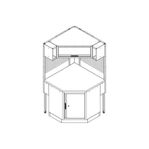 Kit di estensione per modulo angolare (piano di lavoro profondo)