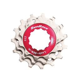 KIT LOCKRING + 3 PIGNONS pour cassettes SunRace 11S HG - 11-15 dents, argent, SH11