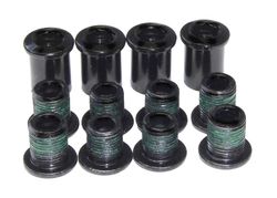 Kit de tornillos de plato sram 4 brazos doble rg long steel acero negro