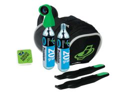 Kit inflador/reparacion pinchazos con bolsa de sillin