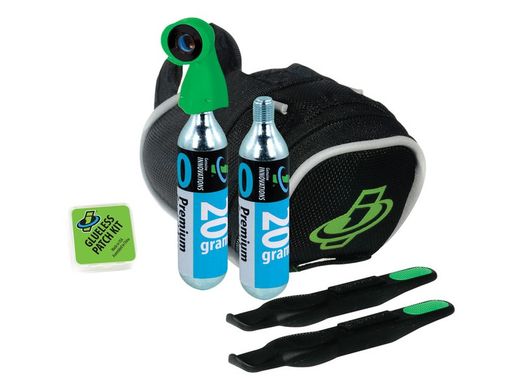 Kit inflador / reparació punxades amb borsa de seient