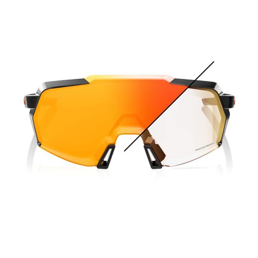 KORBIN - GLOSS METALLIC BLACK - ORANGE FLASH MIRROR PHOTOCHROMIC