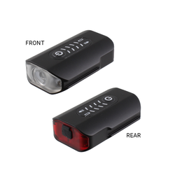 LUZ delantera trasera para CASCO - negro