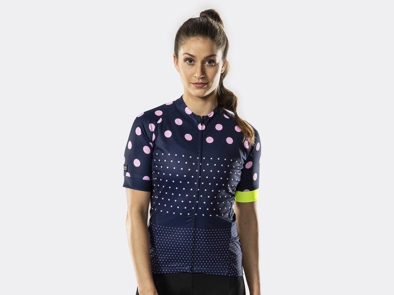 Bontrager anara ltd women's s rose polka dot jersey — onVeló cycling - Main Image