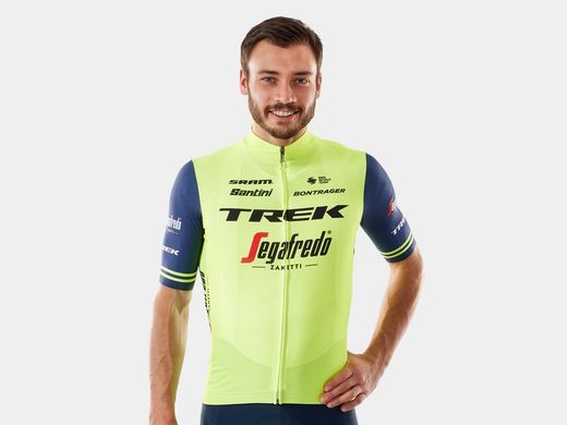 Maillot santini trek-segafredo réplica m amarillo rad/azul oscuro