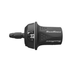 Cambio GRIP SHIFT TSM 21 COMPATIBLE SHIMANO - 7v, derecha, abrazadera, con indicador de marchas, negro
