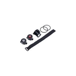 Miniluces delantera+trasera BBB "SpyCombo", a pilas, con soporte