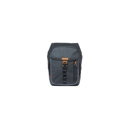Mochila BASIL "Miles Tarpaulin", 17L, negro naranja
