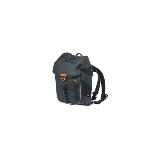 Mochila BASIL "Miles Tarpaulin", 17L, negro naranja