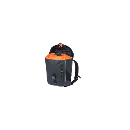 Mochila BASIL "Miles Tarpaulin", 17L, negro naranja