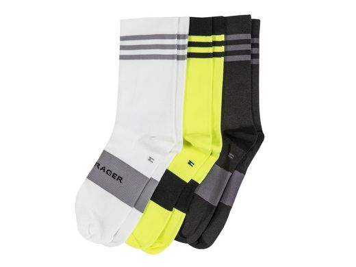 Pack de 3 calcetines bontrager race crew (6 cm) s (37-39)
