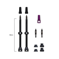 PAR DE VÁLVULAS TUBELESS BARKEEPER - 100 MM, NEGRO